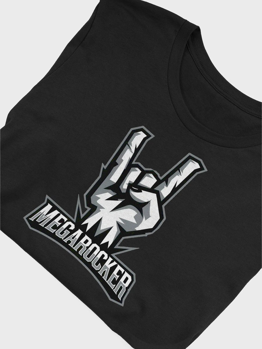 MegaRocker Horns Up Silver Logo tee product image (5)