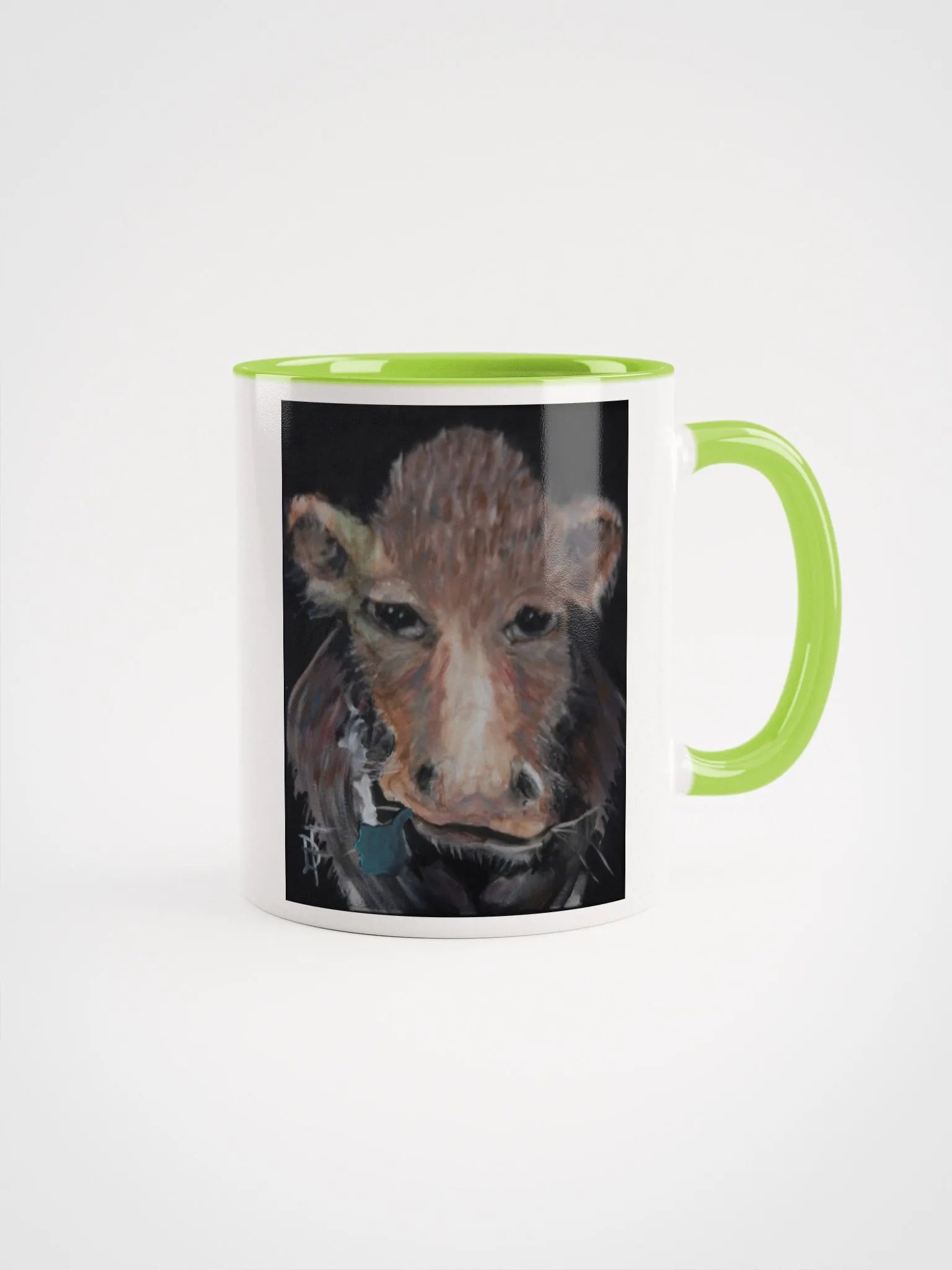 Acrylic on Canvas Reproduction Pipe Smoking Cow Mug product image (1)