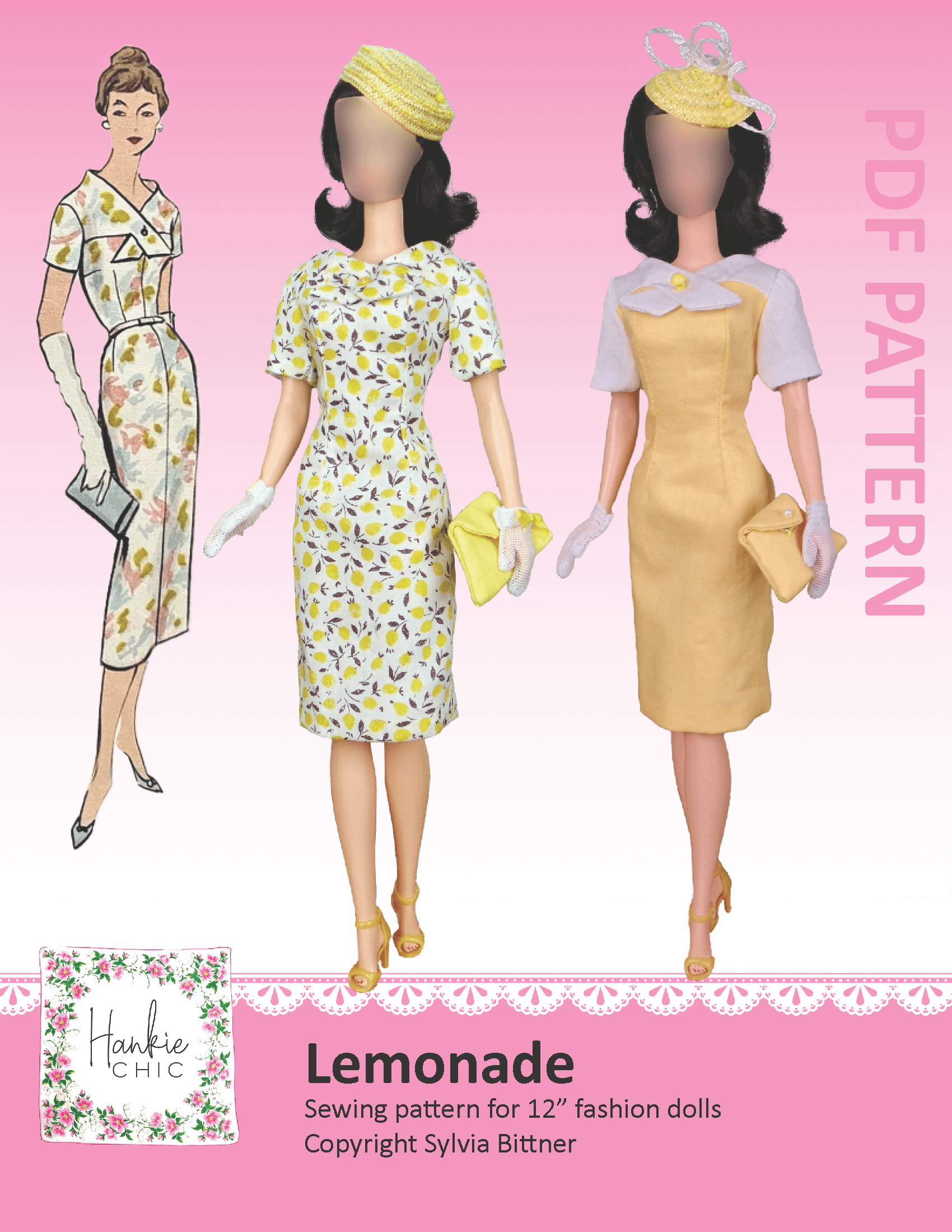 Lemonade sewing pattern for 12" fashion dolls product image (1)