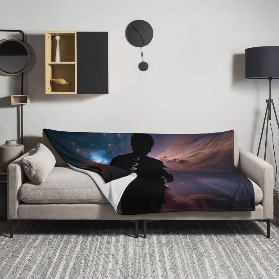 BTS - Moonlit Jimin Throw Blanket - Designed by ChimberArt product image (11)