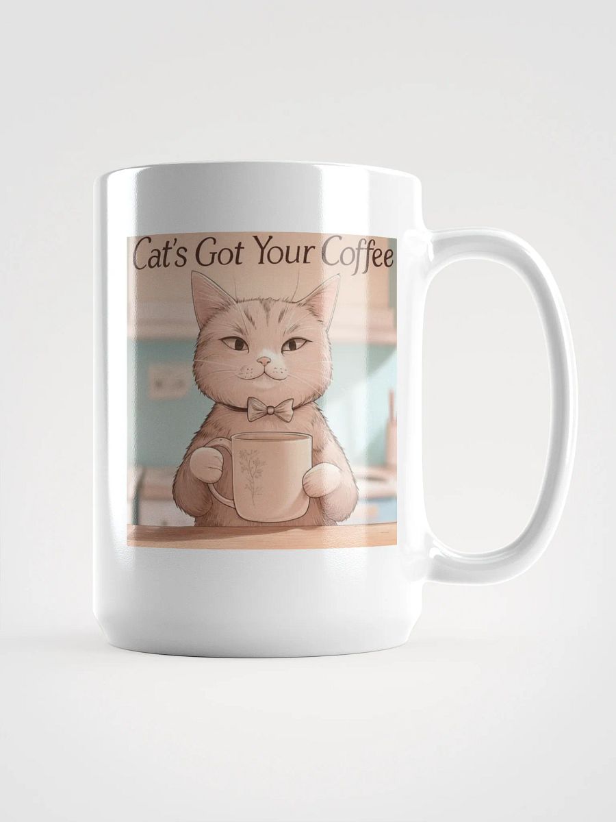 Cat Coffee Charm White Glossy Mug product image (1)