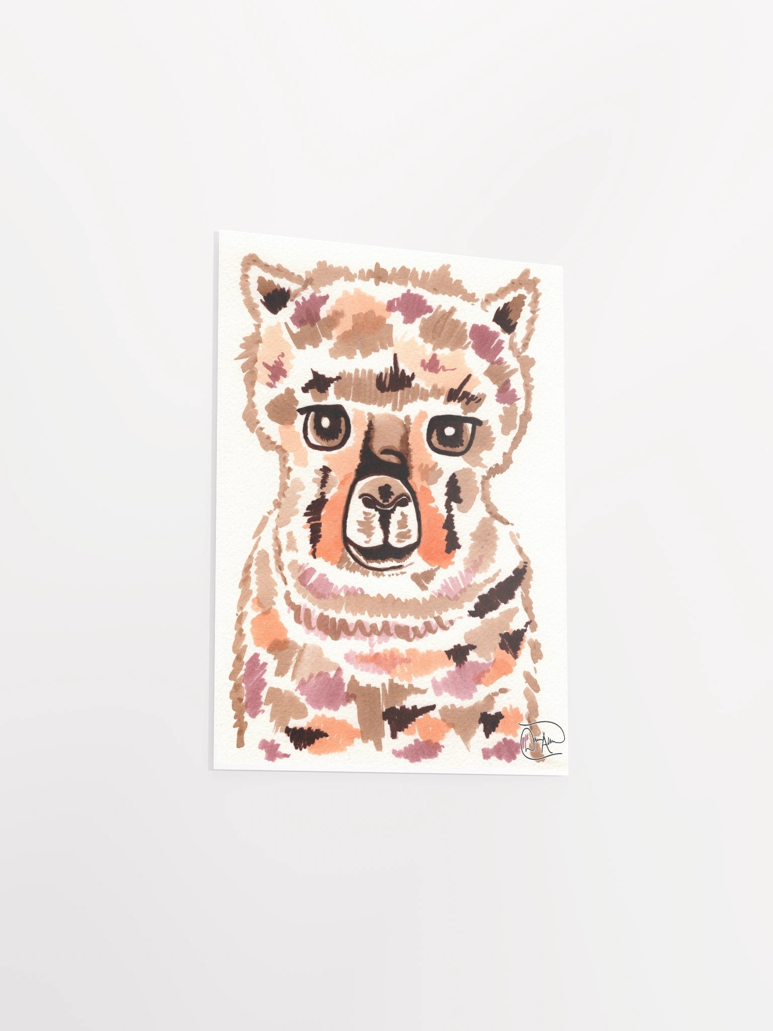 Alpaca Watercolour Print product image (3)