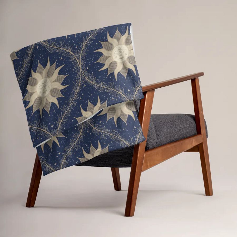 Mystic Suns and Leaves Throw Blanket product image (1)