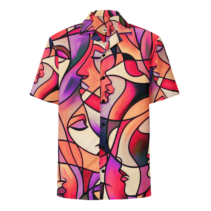 Womеns Faces Hawaiian Shirt product image (1)
