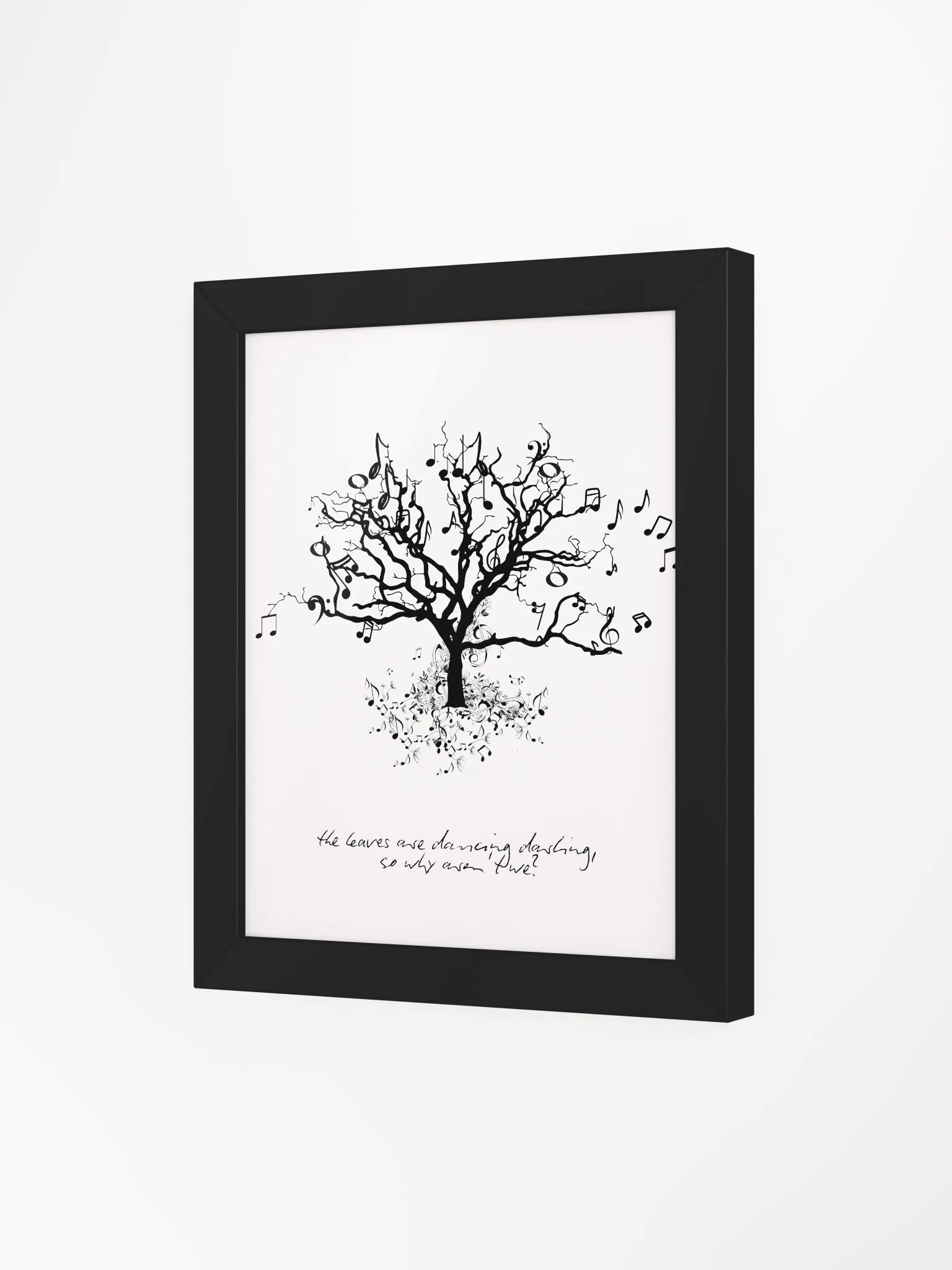 Music Is Nature Poster - Black & White product image (3)