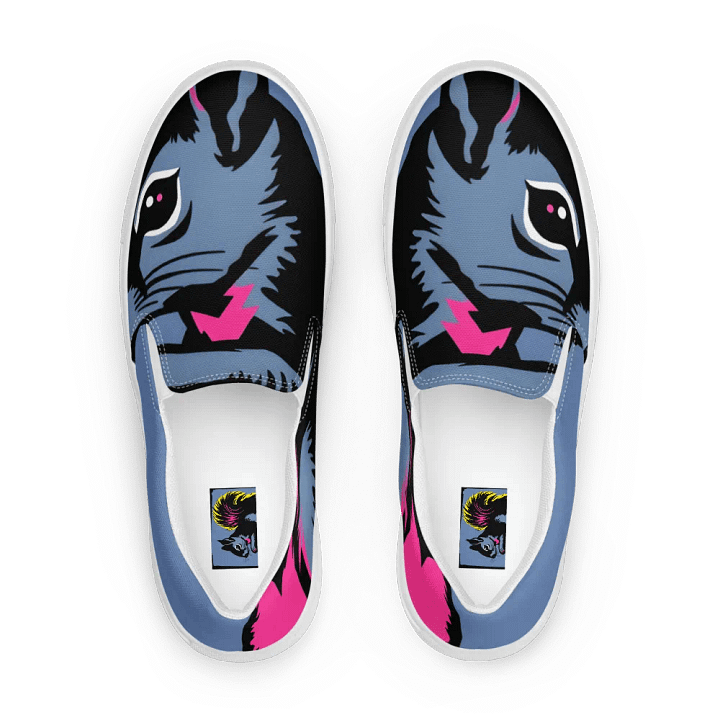 men's graffiti style canvas Squirrel Chic Slip-On shoes product image (1)