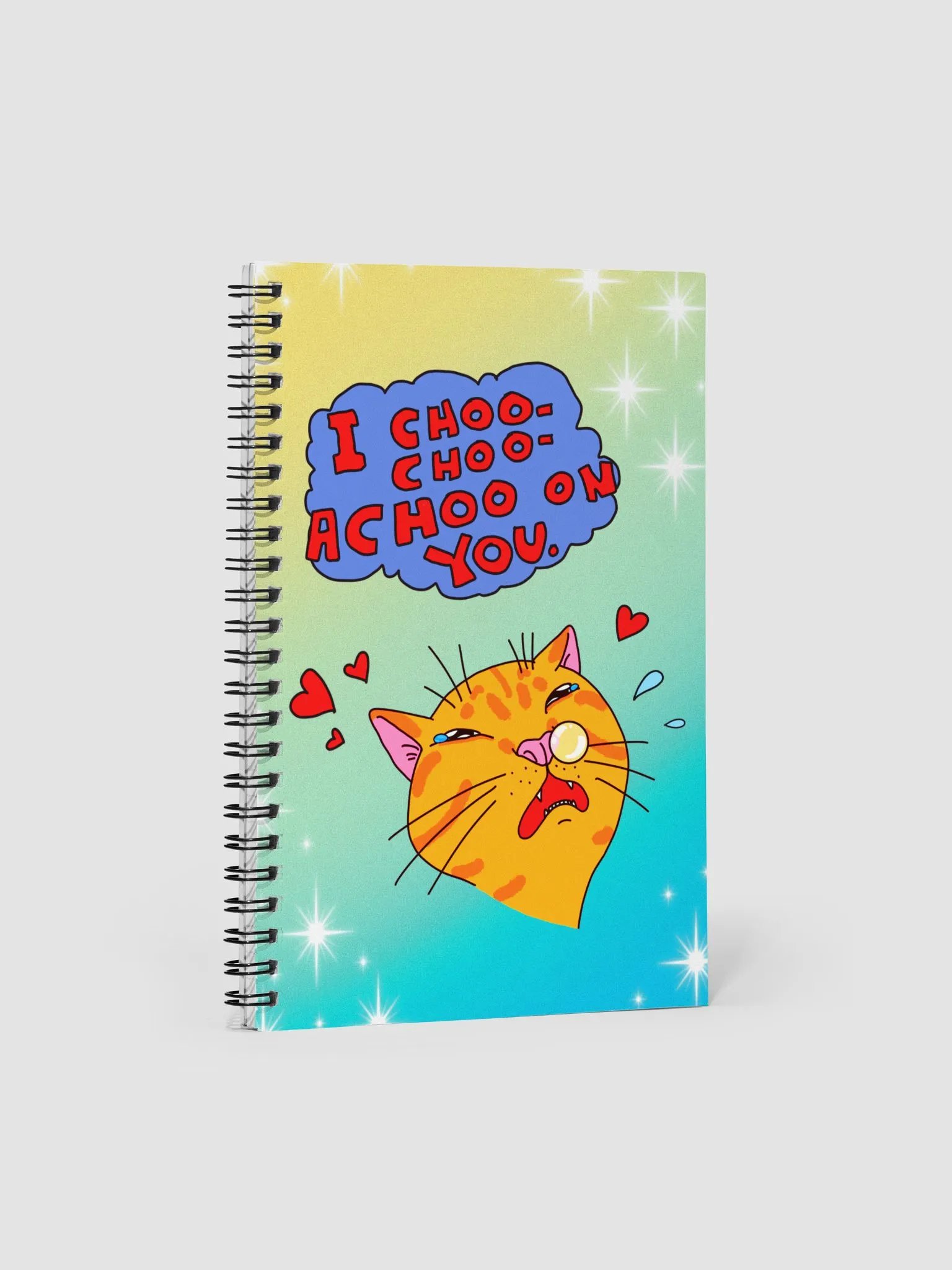 Achoo on You Orange Cat Spiral Notebook product image (3)