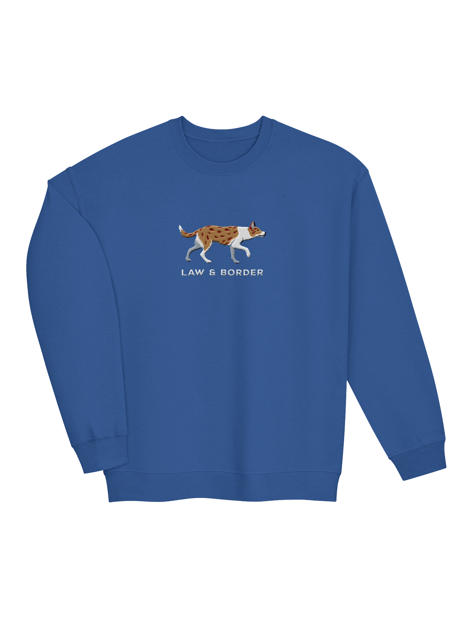 Law and Border Sweatshirt (Embroidered) of a Smooth-Coated Border Collie(Red Merle) product image (15)
