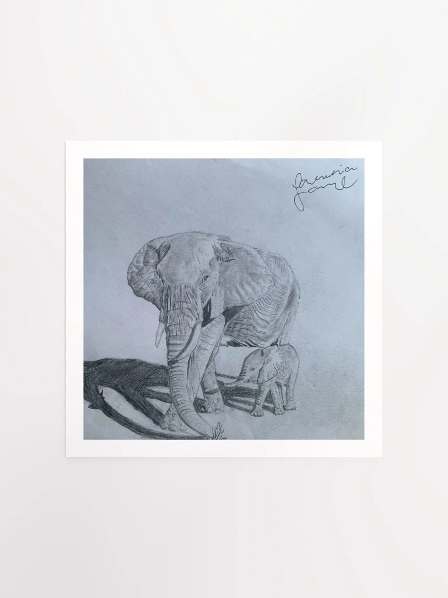 Elephant Duo Sketch Poster product image (1)
