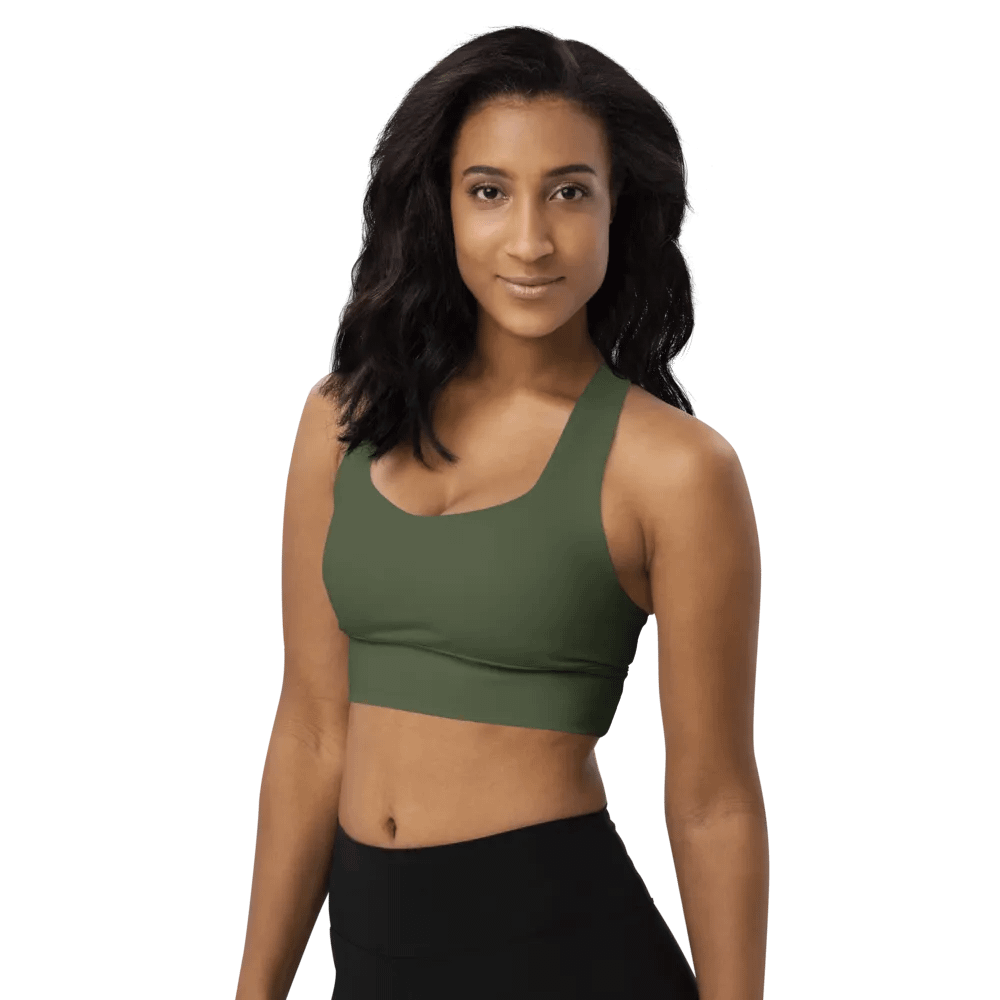 Olive Longline Sports Bra product image (4)