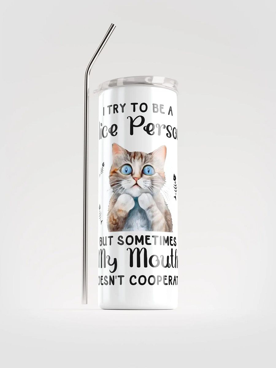 Surprised Cat Tumbler: Embrace Your Honest Charm! product image (1)