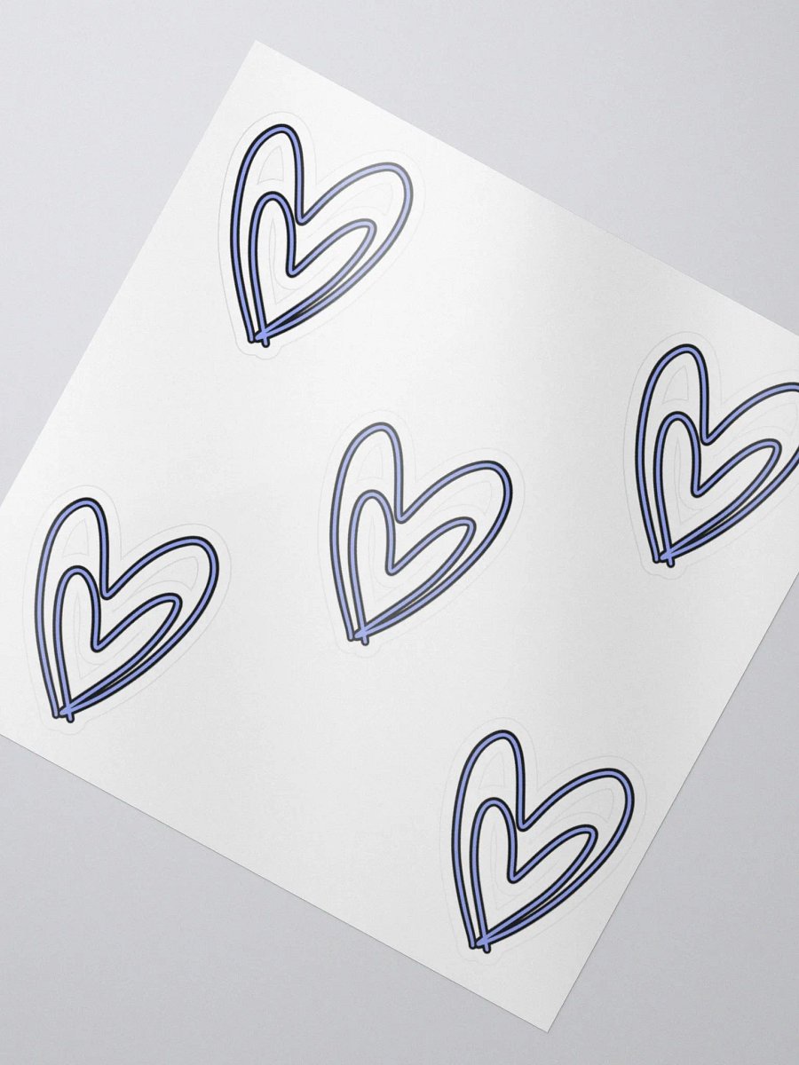 5 Large Double Heart Stickers product image (2)