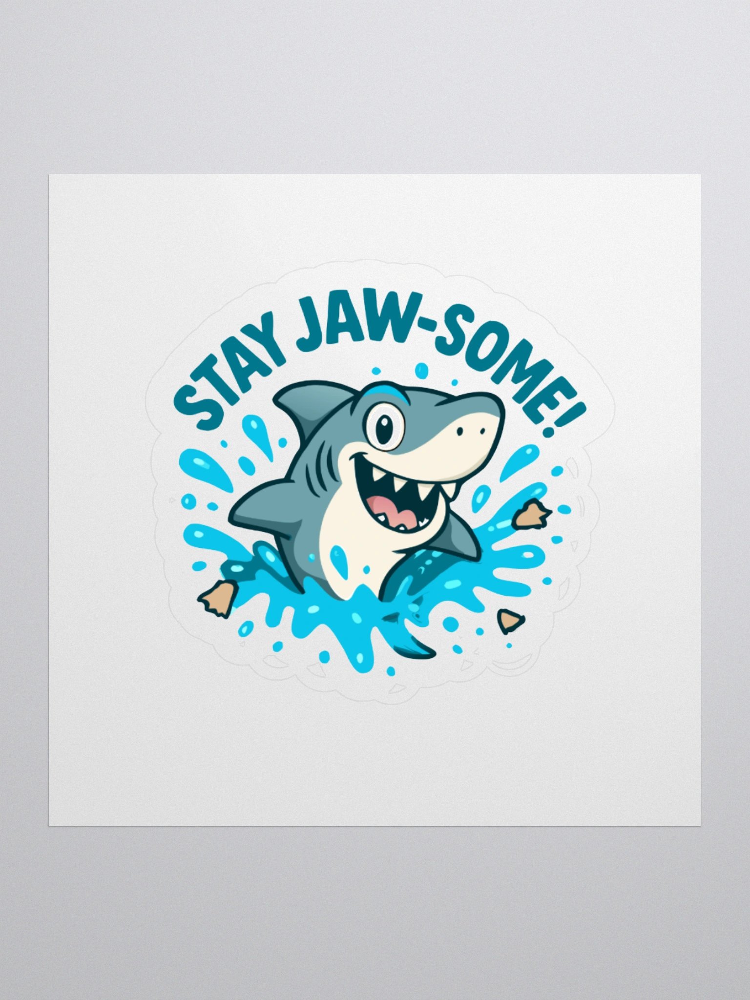 Jaw-some Shark Kiss Cut Stickers product image (1)