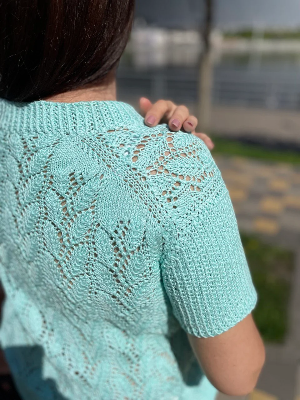 Схема вязания Ажурного топа(спицами)/цифровая загрузка/скачать в формате pdf. Язык: Русский Украинский. product image (11)