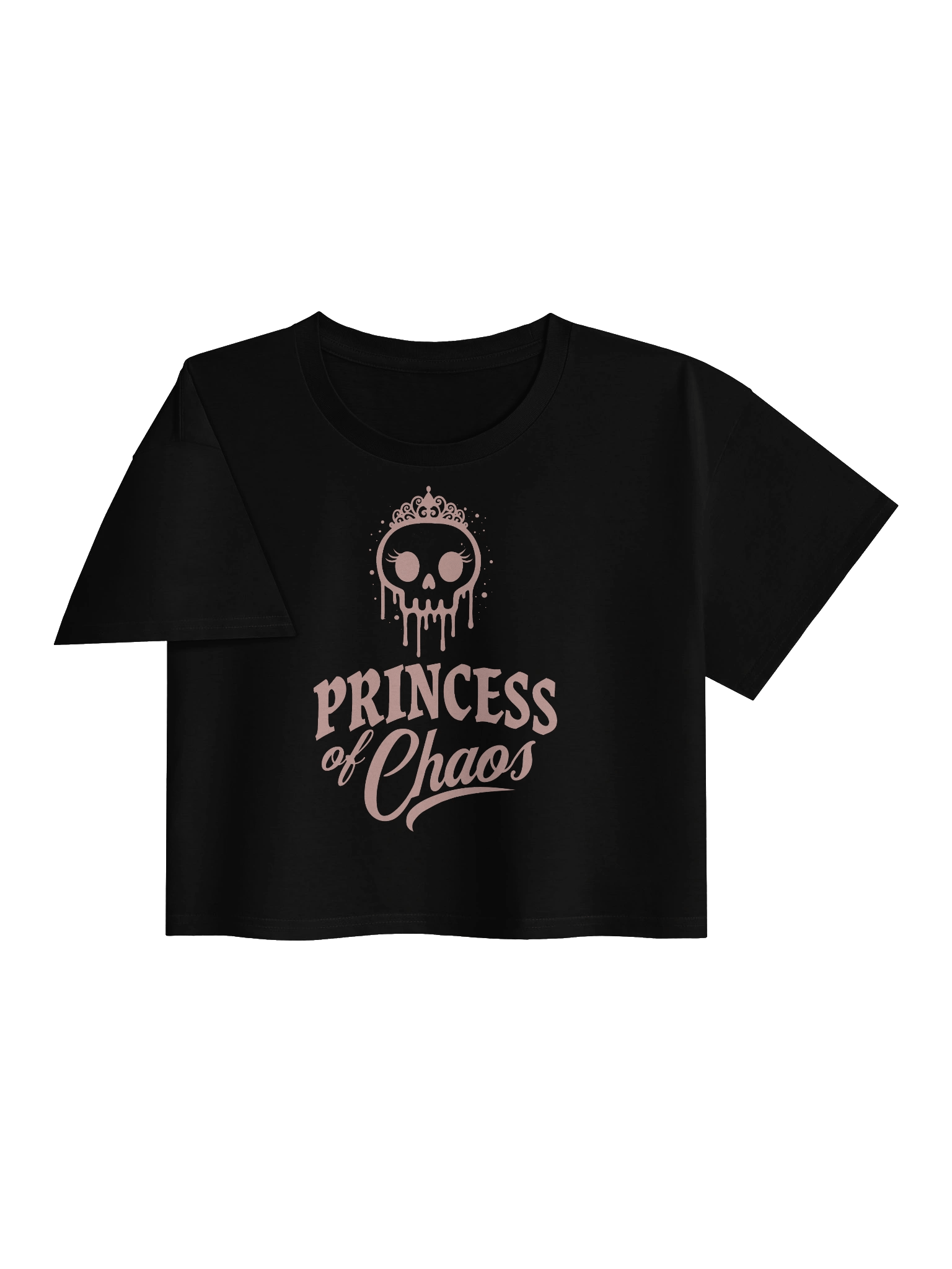 Princess of Chaos Skull Cropped Tee - Pink product image (3)