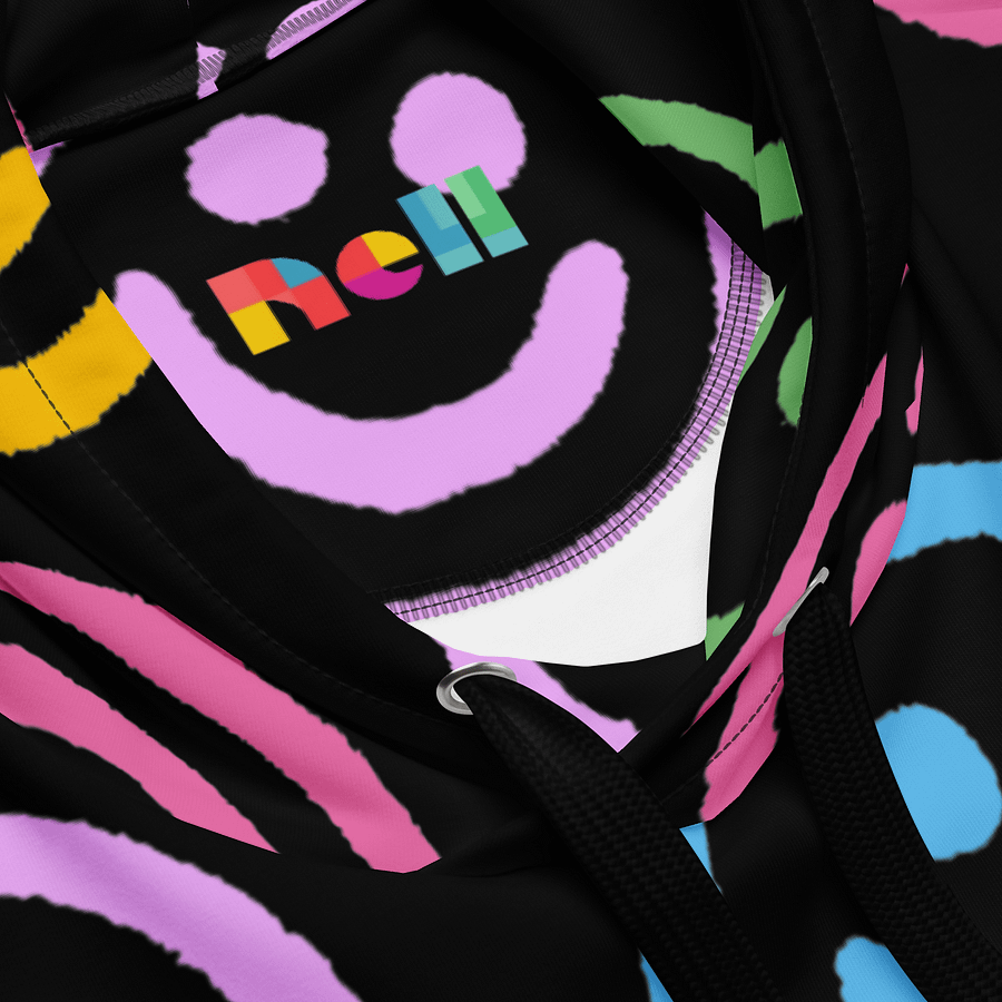 Vibrant Smiley Grid Recycled Hoodie product image (4)