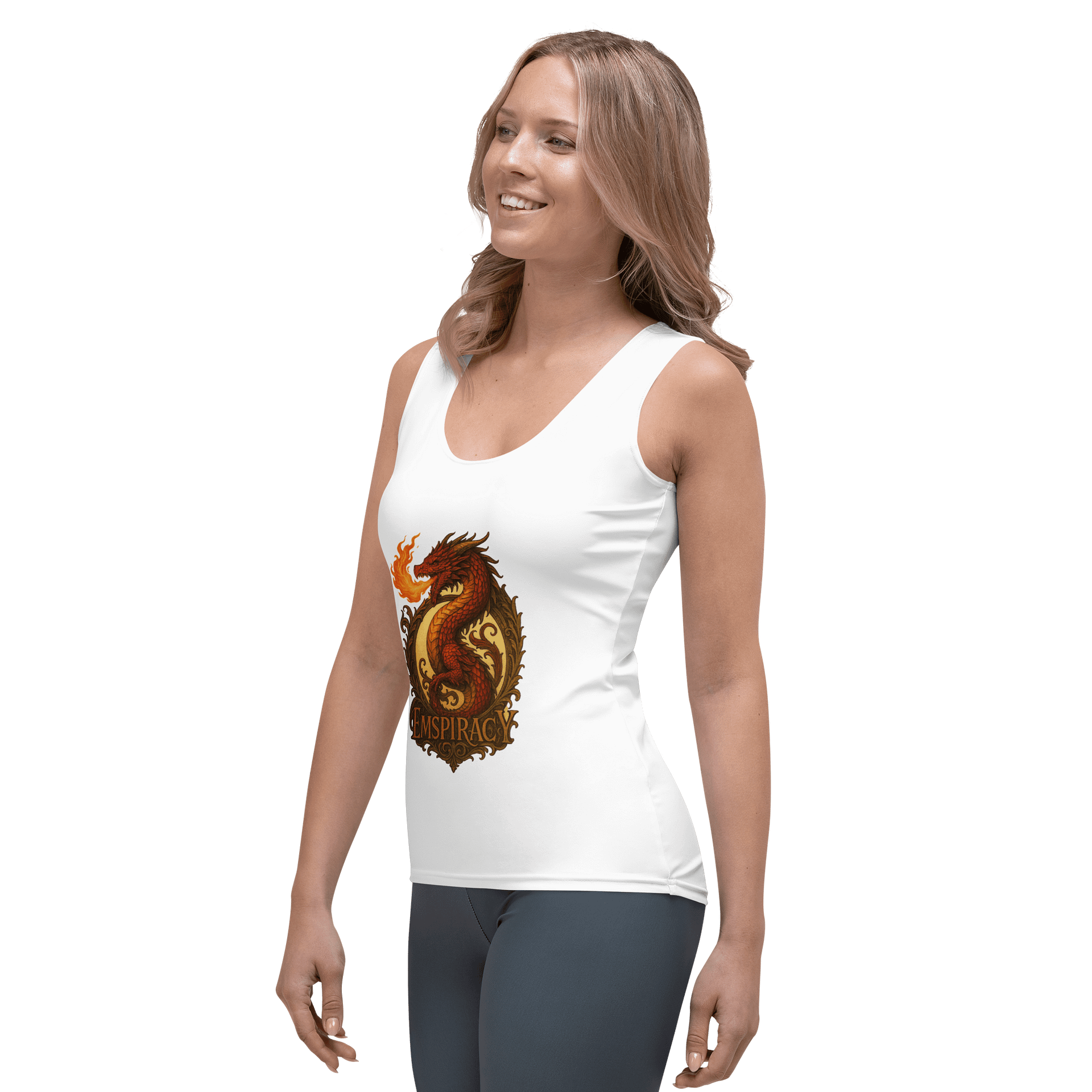 🔥 Dragon Flame Tank – Emspiracy Women’s Edition 🐉 For the ones who carry the fire even when the world tries to put it out. product image (3)