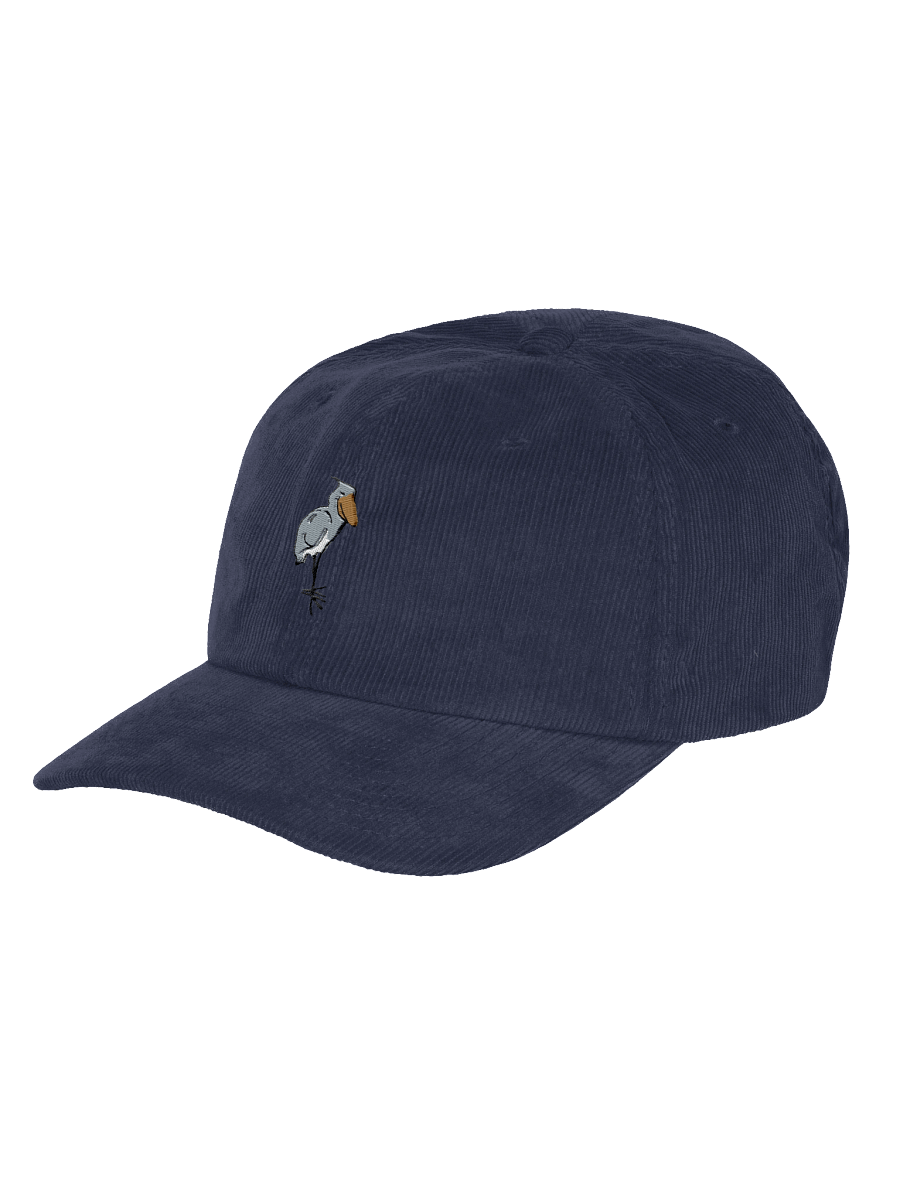 Embroidered Shoebill Stork Corduroy Hat – Adjustable Dad Cap, Unique Bird Lover Gift, Vintage-Style Wildlife Embroidery product image (3)