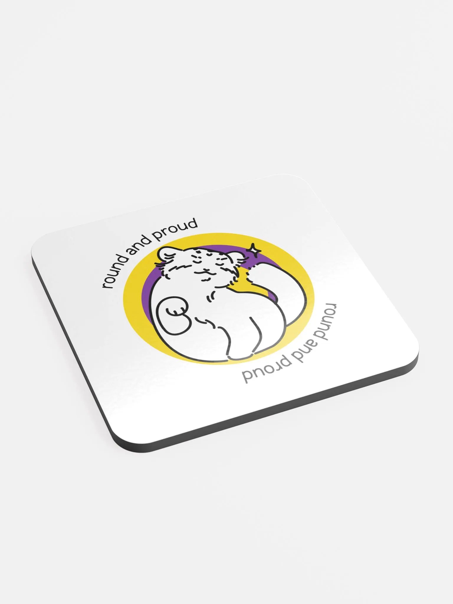 Round and Proud Manul Intersex Version - Coaster product image (2)