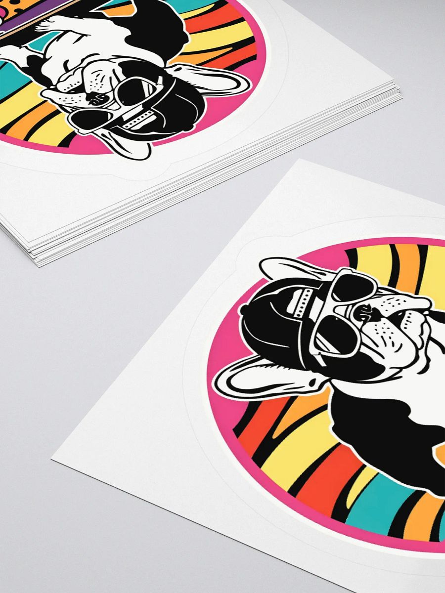 Cool French Bulldog Skateboard Sticker product image (11)