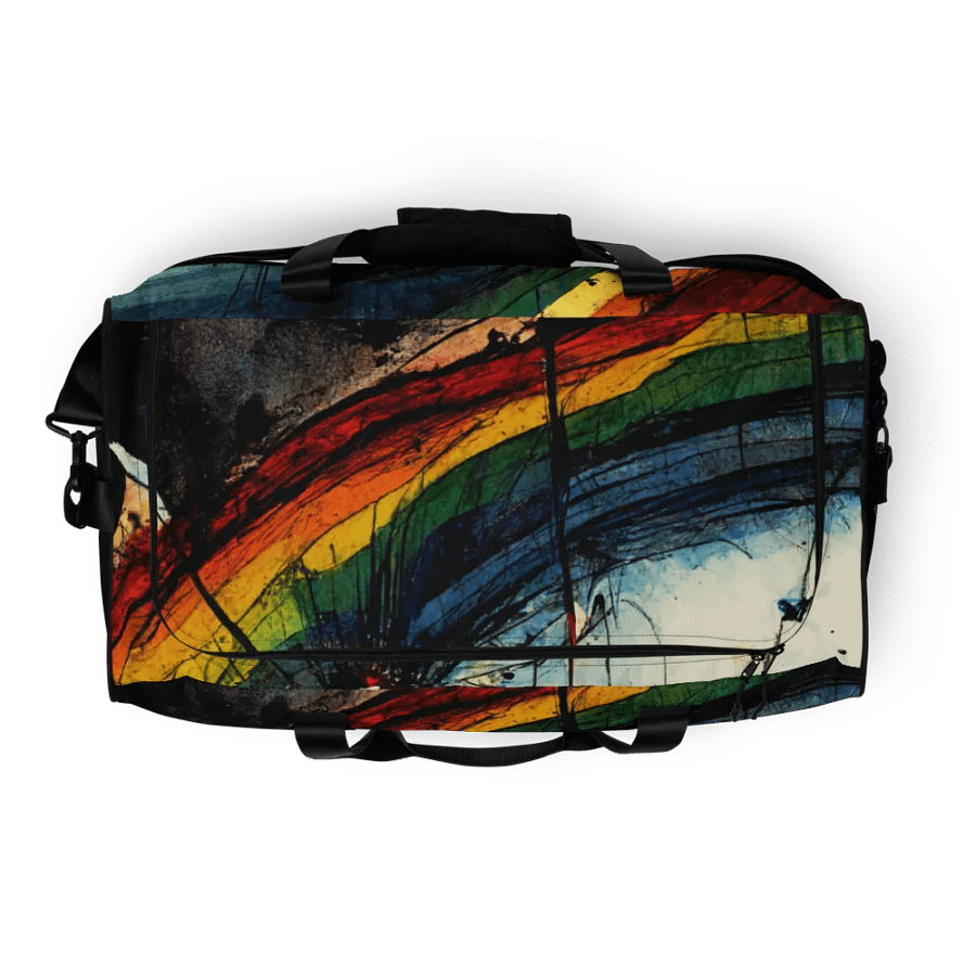 Vibrant Rainbow Splatter Duffle Bag product image (8)