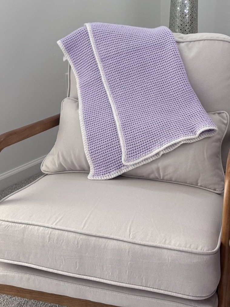 Waffle Weave Crochet Baby Blanket product image (5)