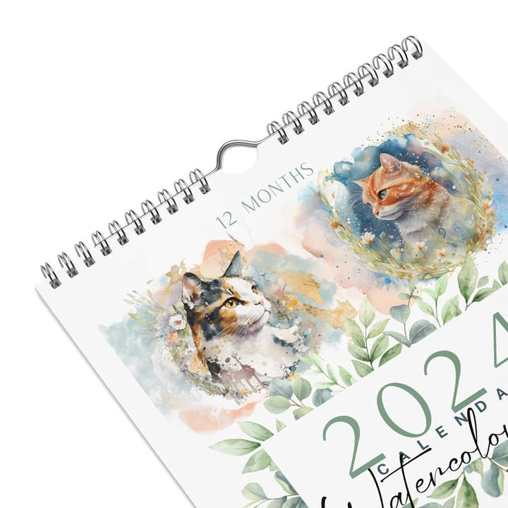 Watercolor Cats 2024 Wall Calendar, 12 Month product image (2)