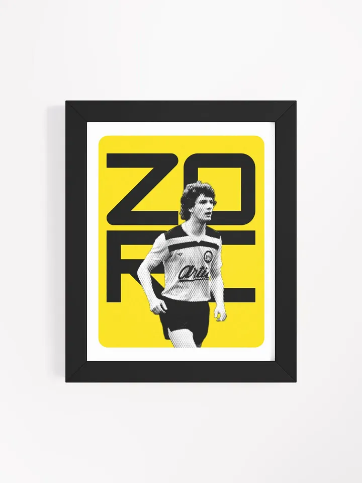 Michael Zorc BW Borussia Dortmund Name Art Framed Print product image (1)
