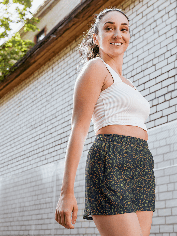 Groovy Grove Geometric All Over Print Unisex Athletic Short Shorts product image (2)