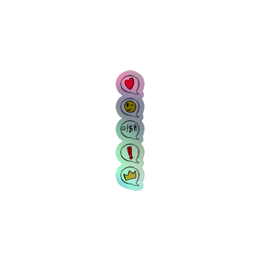 Holographic speech stickers! product image (1)