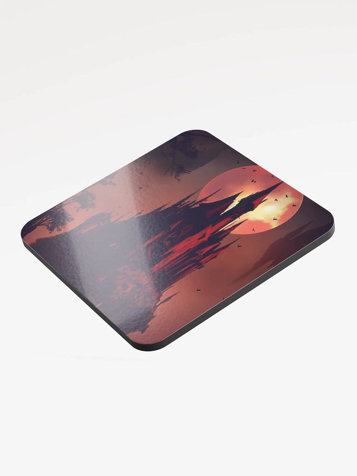 Art Fight 2023: "Vampire Castle" Glossed Cork Coaster product image (1)