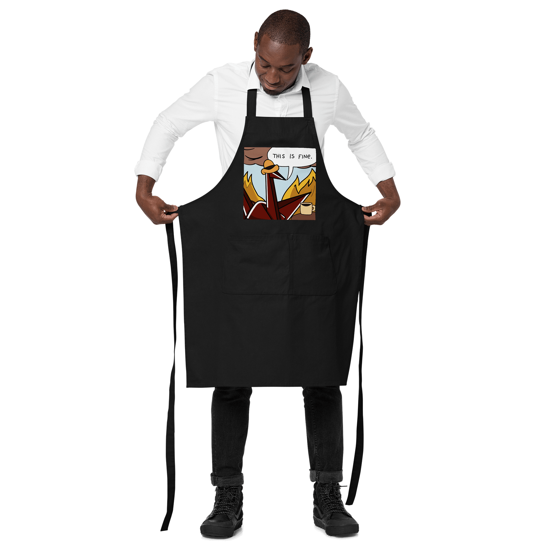 THIS IS FINE!! Cooking Apron product image (2)