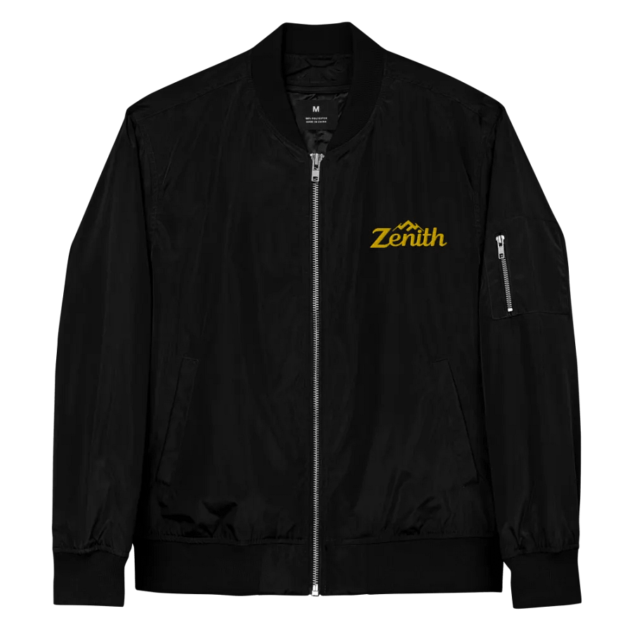 Zenith Unisex Eco-Friendly Recycled Bomber Jacket - Sustainable Style in Black and Army Green product image (7)