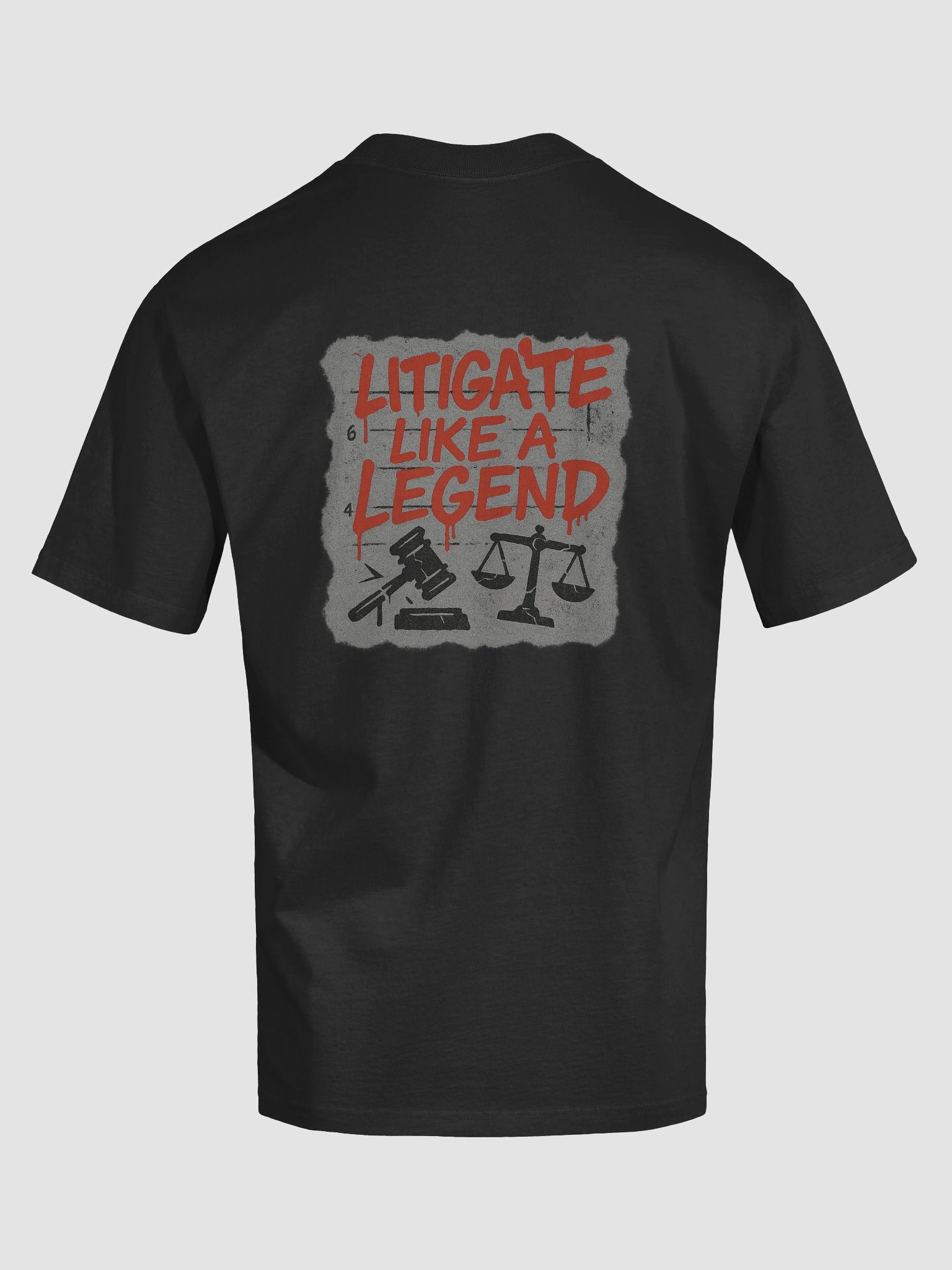 Litigate Like A Legend Oversized Faded T-Shirt product image (1)