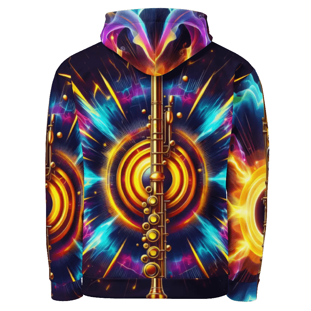 Flute Musical Instrument - All-Over Unisex Hoodie #17 product image (2)