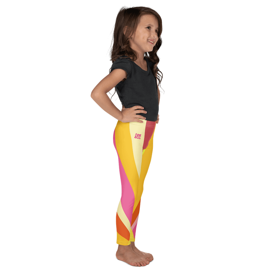 🎨Girls’ | Little Kids | Cape Cuties by BRN.2C.C.™| Leggings 💫| Pink Logo on Bright Sunshine product image (5)