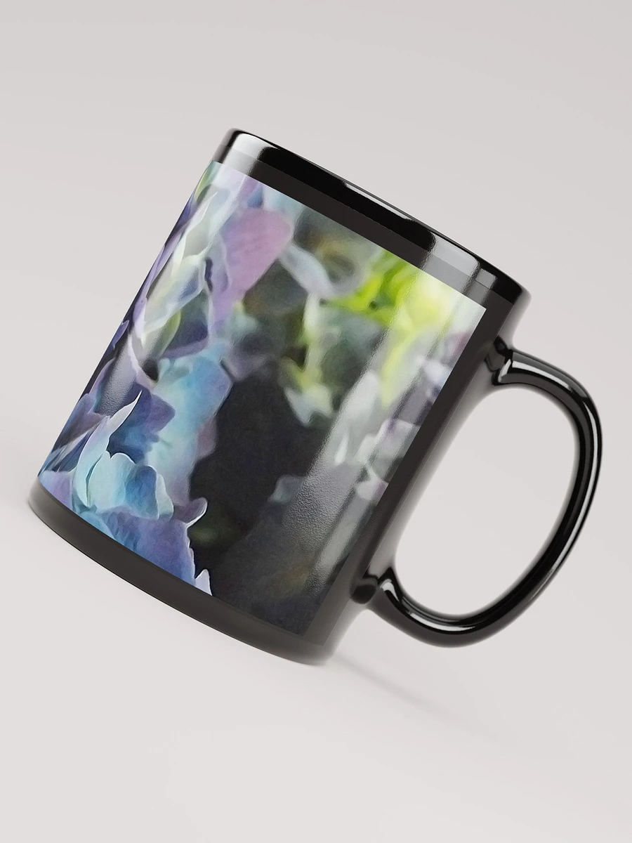 Blue and Purple Hydrangea Group Black Coffee Mug product image (4)