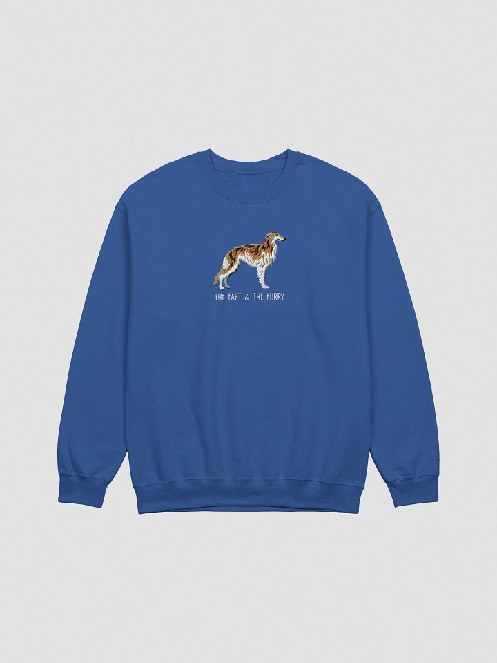 The Fast & The Furry Sweatshirt (Embroidered) of a Silken Windhound(Brindle) product image (7)