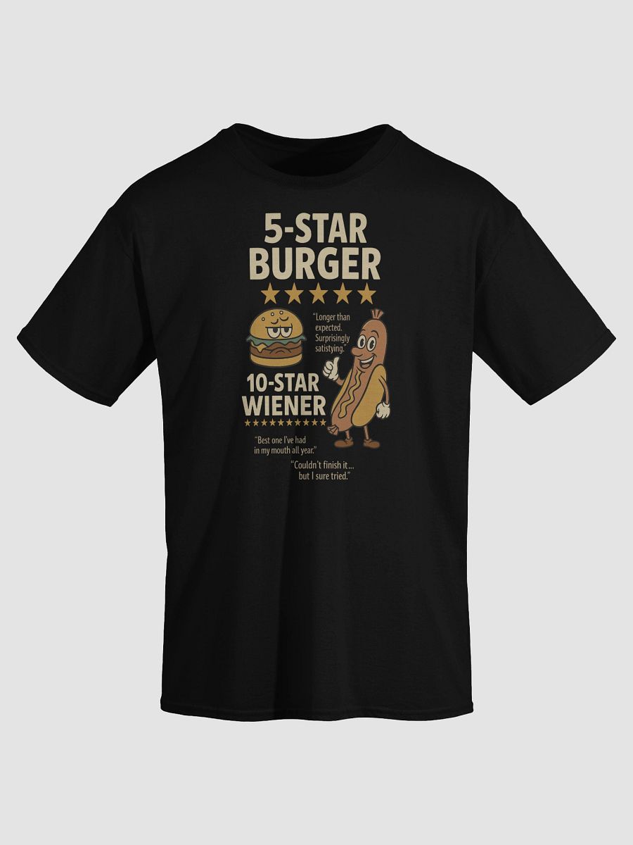 10-Star Wiener – Funny 4th of July T-Shirt with Hilarious Hot Dog Reviews product image (3)