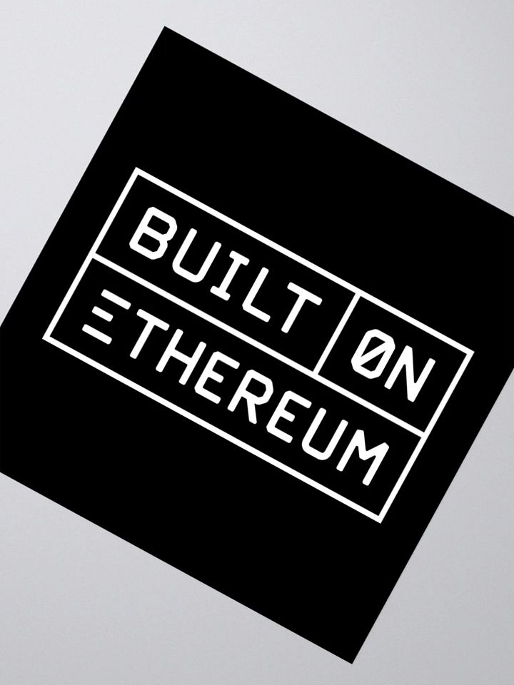 Built on Ethereum sticker black product image (2)