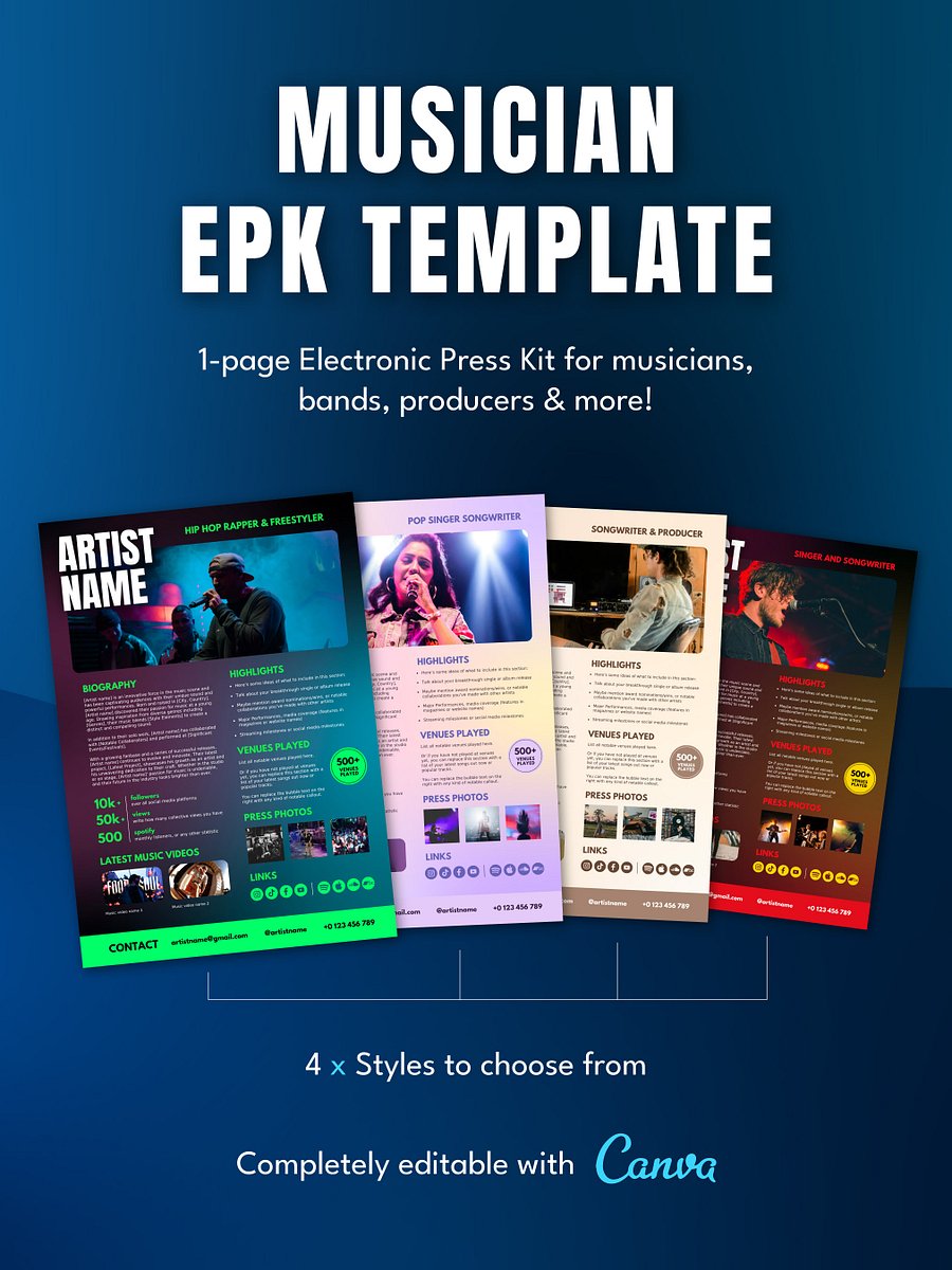 Electronic Press Kit (EPK) Template product image (1)