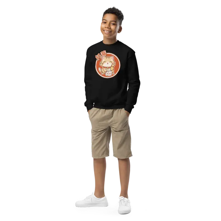 Toti Lucky Cat Youth Sweatshirt product image (1)