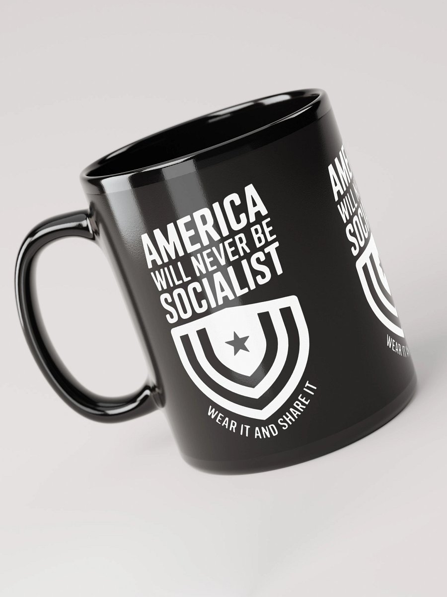 "America Will Never Be Socialist" Mug - White Ink product image (5)