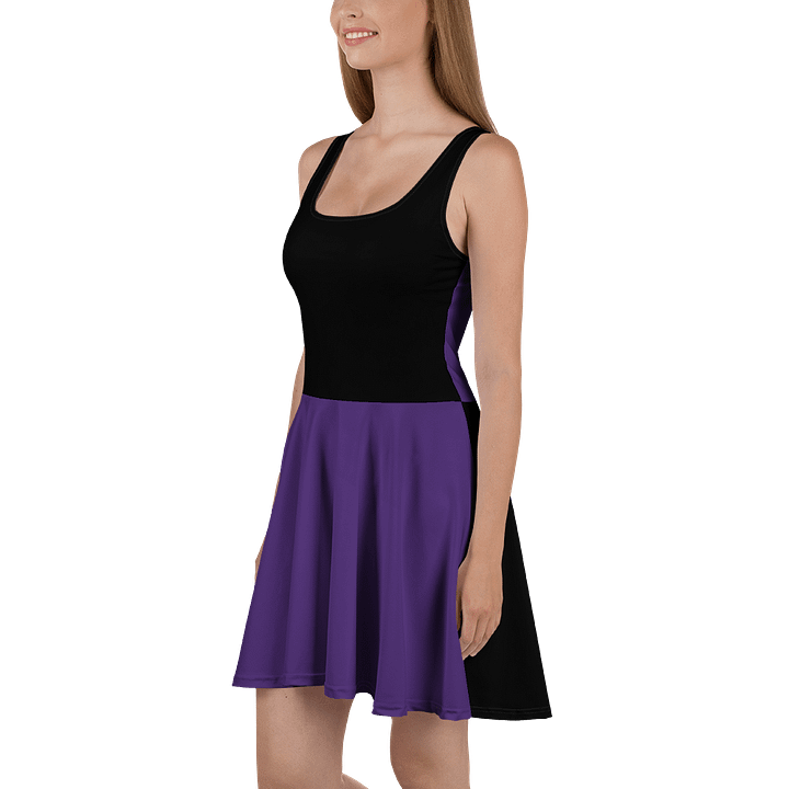 Midnight Veil Designs Black and Purple Fantasy Skater Dress - XS to 3XL product image (1)