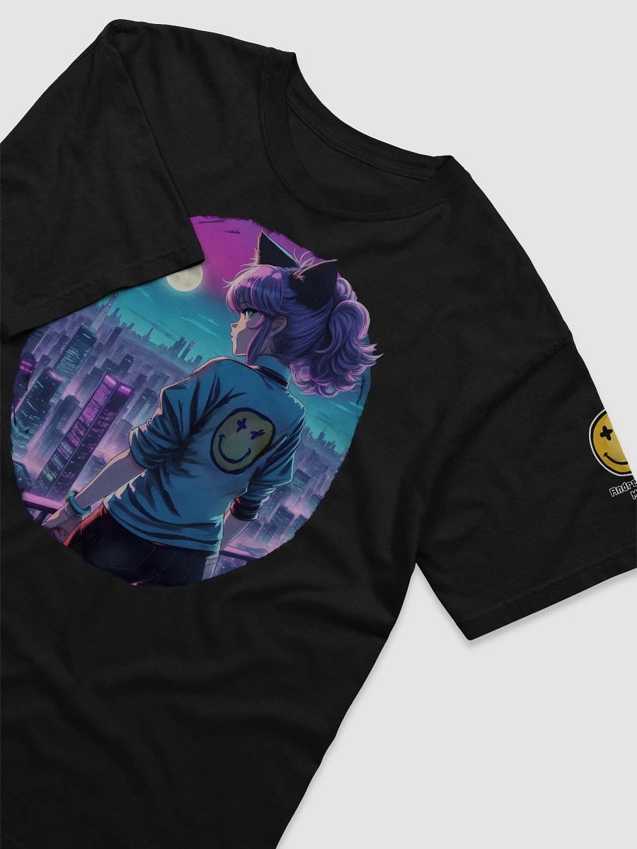 Anime Catgirl Rooftop T-Shirt (Comfort Colors Garment-Dyed Heavyweight T-Shirt) product image (3)