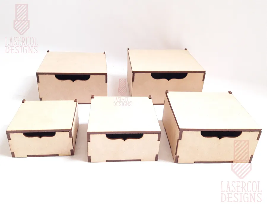 Boxes Set 2 (5 sizes) - Laser Cut Files product image (10)