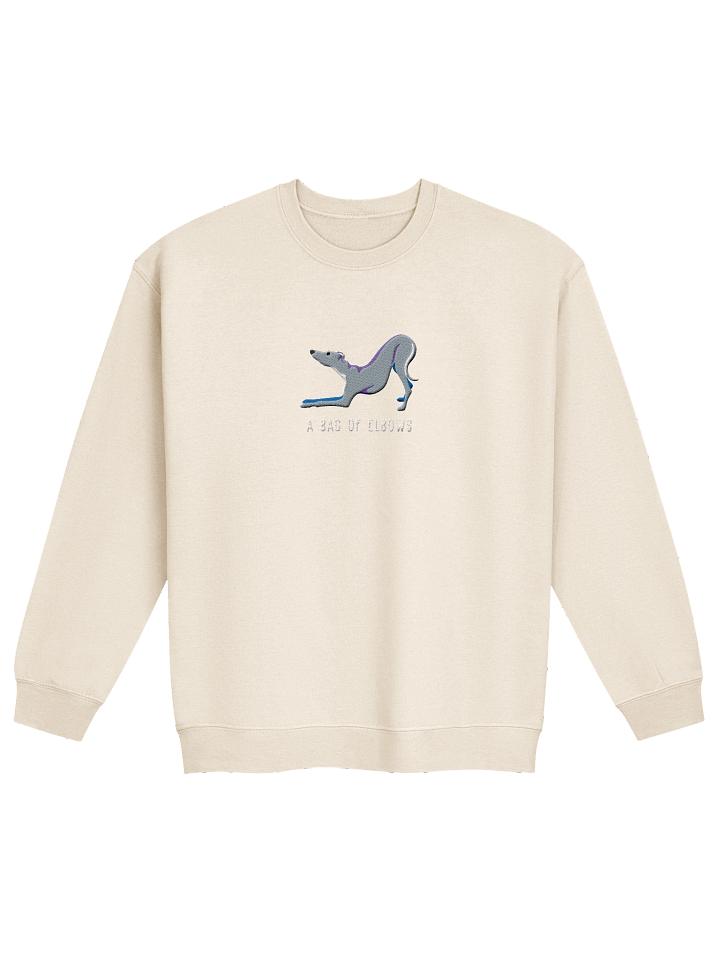 A Bag of Elbows Sweatshirt (Embroidered) of an Italian Greyhound(Blue) product image (21)