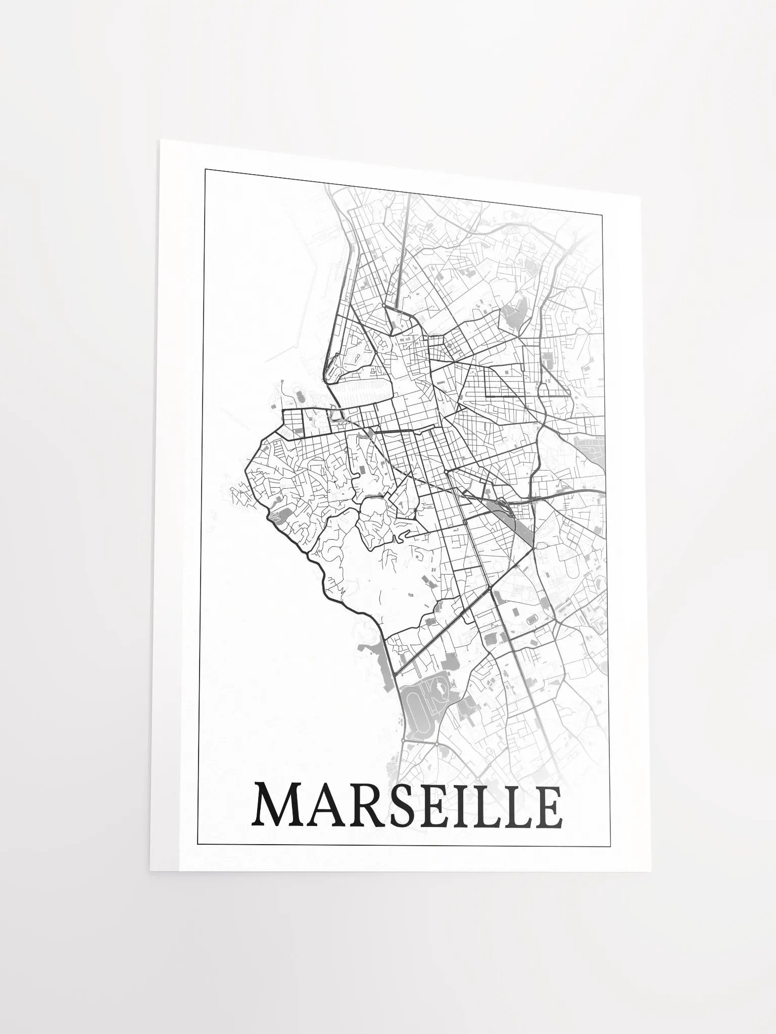 Marseille, France, city map print product image (13)