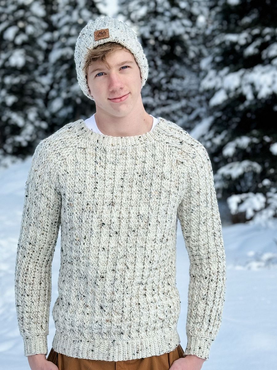 Winter Wonder Cable Pullover Crochet Pattern product image (8)