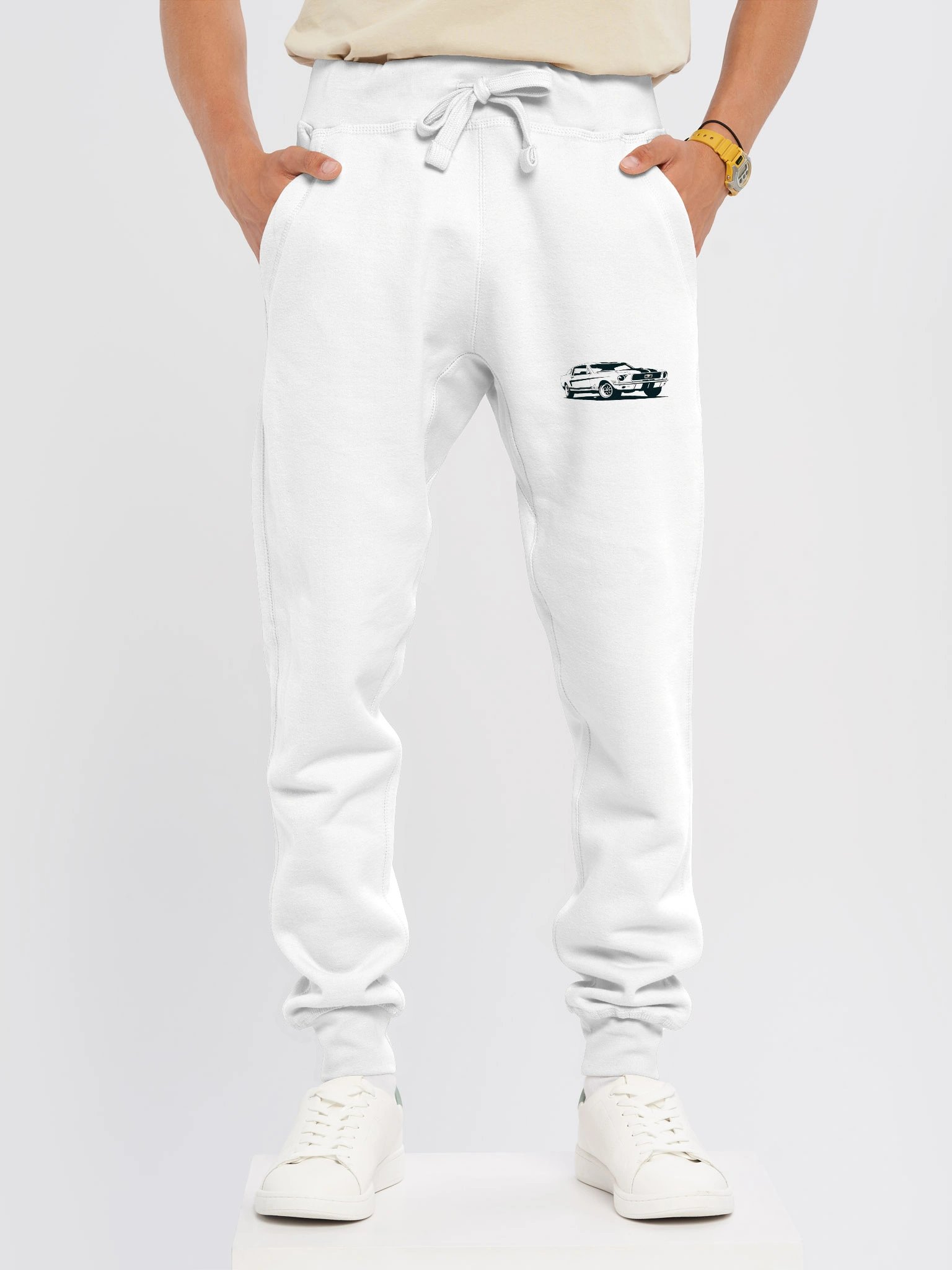 Racing Car Embroidery Lane Seven Fleece Joggers product image (1)